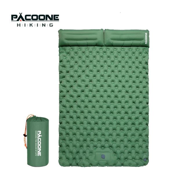 Pacoone Double Sleeping Pad Camping Matelas 2 PERSONNE MATTENTS DE TENTE DE CAMPING TEPING ÉPARTE