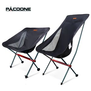 Pacoone Travel Ultralight pliing chaise détachable Portable Lune Chaise de lune extérieure Chaise de pêche de camping Place Randonnée Picnic Picnic 240426