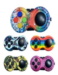 Pad doigt jouet sensoriel Camouflage couleur manette modèle amusant Cube bouton poussoir poignée contrôleur de main soulagement du stress jouets de décompression soulagement de l'anxiété3164523