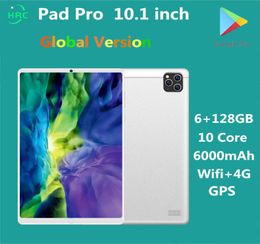 Pad Pro Tablets 10 1 inch 6GB RAM 128GB ROM tablet Android 100 tablete 4G LTE telefoongesprek tabletten 6000mAh Tablet pc6264178