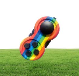 Pad Sensory Toy Camouflage Color Gamepad Fun Cube Handle Contrôleur Contrôleur Stress Relatement Finger Axiet33e8541249