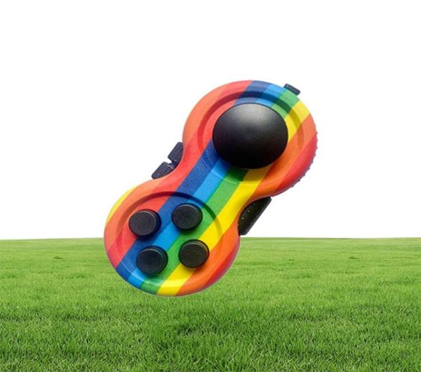 Pad juguete sensorial Color camuflaje Gamepad divertido cubo mango controlador de juego alivio del estrés dedo aliviador Anxiet333e9780070