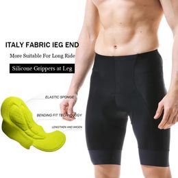 Gevoerde Fietsbroek Met 8 Cm Italië Antislip Beengrepen Heren Fietsen Fietsen Kleding Cyclus Wear Panty 240113