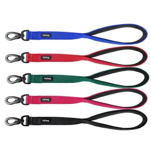 Poignée rembourrée en nylon laisse de chien courte laisse de chien laisses de marche laisses de formation pour animaux de compagnie ceinture de chien laisse pour chiens de taille moyenne LJ201109