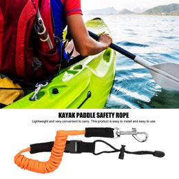 Paddle Leash Elastic Kayak Paddle Corde de sécurité Piche de pêche à pêche enroulé Hédite de corde de sécurité élastique Calpe Paddle Calpeing