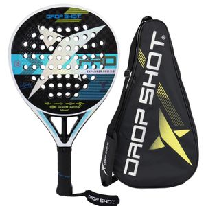 Padel Tennisracket met Cover Bag Koolstofvezel EVA Teach Rubber Paddle Rackets Schop 240122