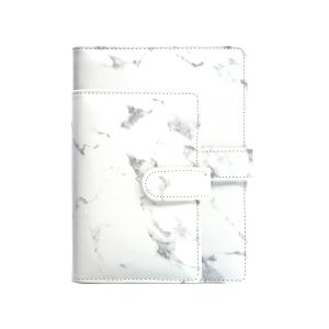 Padfolio A5 A6 PU Cuero Notebook Shell Marble Folleaf Binder Cover Diary Diario Diario Binder Binder White Marble Print Notebook Covers