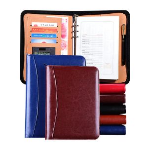 Padfolio A6/A5/B5 Manager Map Padfolio Diary Diary Notebook en Journal Calculator Binder Spiral Note Boek Business Zipper Bag Line Handboek