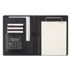 Padfolio PU Leather Padfolio A5 Document Document Portfolio Folder Multifonction Business Conference Folder With Calculator