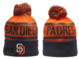 Padres Beanie San Diego Mutsen SOX LA NY Noord-Amerikaanse honkbalteam Side Patch Winter Wol Sport Gebreide Muts Skull Caps b0