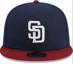 Padres Caps 2023-24 Unisex Baseball Cap Snapback Hat Word Series Champions Locker Room 9fifty Sun Hat Borduurwerk Spring Summer Cap Groothandel A3