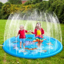 PADS 100 / 170CM ENFANTS PLAKE MATE D'EAU MAT OUTDOOOR Jouet Toy Lawn pour enfants Summer Pool Kids Games Fun Spray Spray Cushion Mat