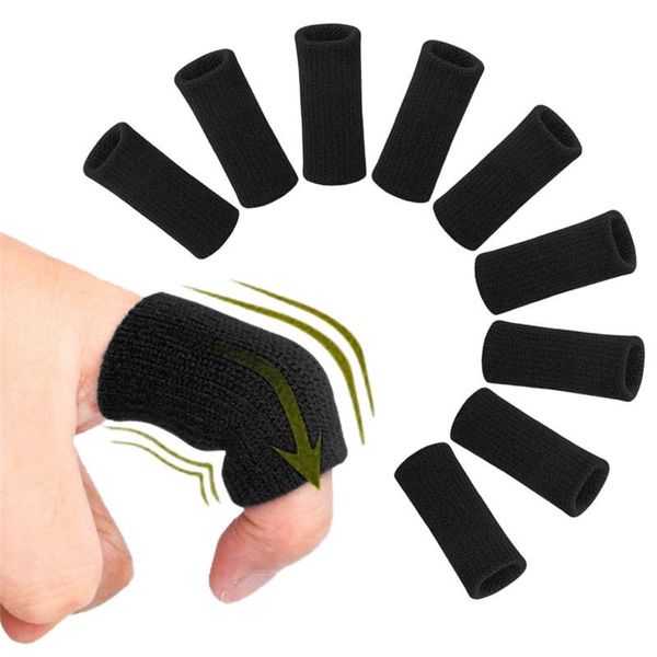 Manchons élastiques pour doigts de sport, 10 pièces, Support contre l'arthrite, Protection des doigts, basket-ball en plein air, volley-ball