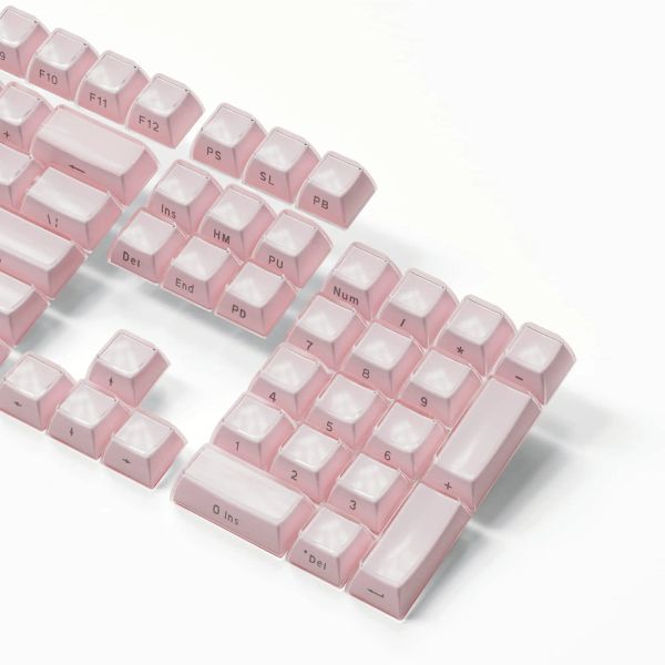 Pads 113 touches ABS Jelly Round Keycaps Ice Crystal Side Imprime PC Keycap Profil OEM pour Cherry MX Mécanique Clavier English Layout