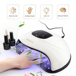 Padons 120W Capteur intelligent Lampe à ongles UV Nouveau ongles Sécheur chaud / froide Fan Manucure Gédicure Gel Nail Vernis Sèche Fast Nail Art