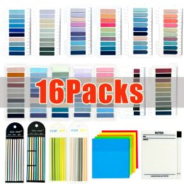 PADS 16/14/13 / 12 Stickers Lire Bookmark Note de notes Sticky Notes Couleur Note Mémo Pad Kawaii Stationnery Stationery School Supplies