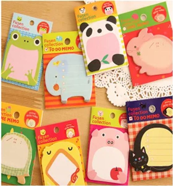 PADS 160 PCS Corée de papeterie créative mignon Cartoon Zoo Zoo Notebook Notebook Concurcisse Stickers Wholesale