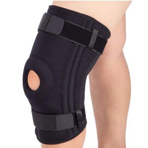 Almohadillas 1 PPC Soporte de rodilla Dolor de alivio ortopédico Papas de rodilla Estabilizadora de rótula abierta para para la artritis Menisco del tendón