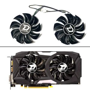 Pads 2 Pack GA91B2U PowerColor Red Devil RX580 Ventilador de enfriamiento de GPU para Radeon Red Dragon Ax 480 470 580 Ventilador de tarjeta gráfica