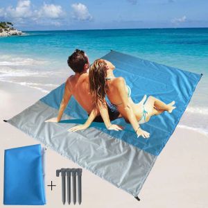 PADS 200X140CM POCKING PIOTNIQUE ARRÉPRÉPORT DE PLAGE MATE DE PLAQUE Sable gratuit Camping Outdoor Picknick tente pliante Couvre-literie Camping