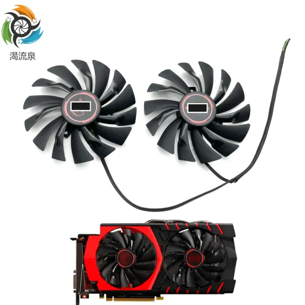 PADS 2PCS / LOT 95 mm PLD10010S12HH 4pin Cooler Fan pour MSI GTX 960 1060 1070 1080 TI GTX980TI GAMING RX 470 GAMING X FAN GRAPHIQUE CARTE