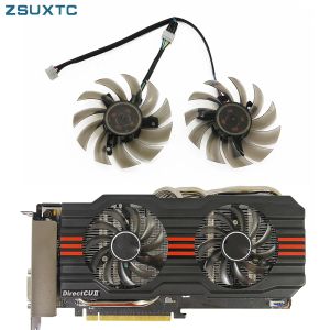 Pads 2 stks/Lot T128010SH DC 12V 0.25A 75mm Vervangen voor ASUS R9 270X HD7850 GTX 660 770 GTX660 TIDIRECTCU II Grafische kaart Fan 5pin