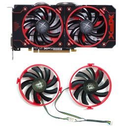 Pads 2pcs Nuevo FDC10U12S9C DC 12V 0.45A 4PIN XFX Radeon RX 460 GPU Enfriador para XFX AMD Radeon RX 460 Ventilador de enfriamiento de gráficos