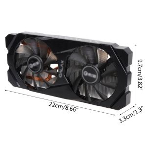 PADS 2PCS VGA FAN FAN GRAPHICS CARDE FAN DE CHARGION POUR GEFORCE RTX 2060 2070 Super Will GTX 1660 1660TI 4pin 12V Carte vidéo