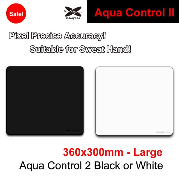 Almohadillas 360x300x4mm Xraypad grande Aqua Control II Gaming valorant gamer Mouse Pads versión en blanco o negro con Xraypad AC2 cosido