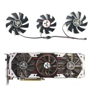 PADS 3PACK Brand New 85mm 75mm 4pin GTX 1080Ti GPU Fan pour coloré GTX1070 1070TI 1080 1080TI IGAME AD FLAME ARES CARTE Graphique