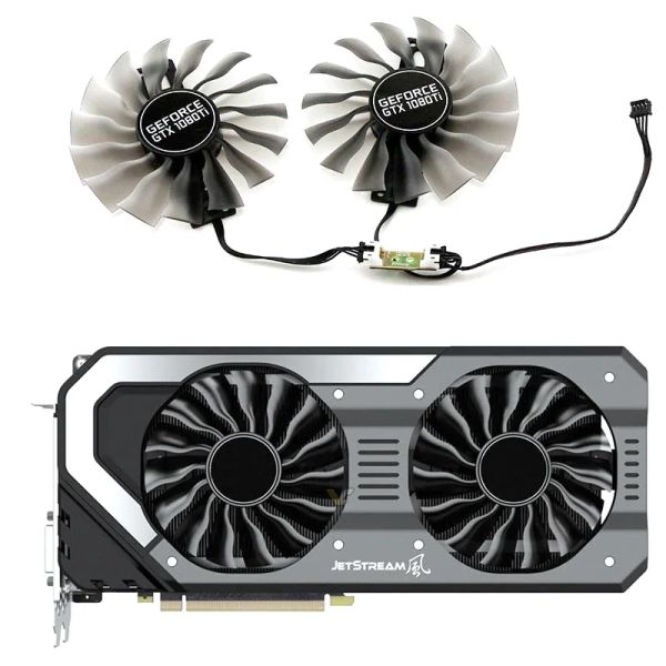 PADS 95 mm GAA8S2U FD10015H12S FAN GTX1080T GTX1080 GPU CARDE CHELER VOOR PALIT GTX 1080 TI 1080 GAMEROCK KAARTEN ALS Vervanging