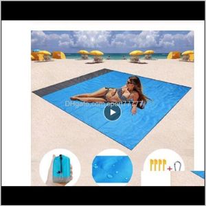 Tampons et sports de randonnée à l'extérieur 2MX1DOT4M Couverture de plage imperméable Portable Mattreux de tapis de sol Picnic Mat Mattret B1255300