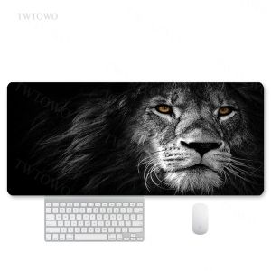 PADS Animaux Lion Tiger Horse Mouse Pad Gamer XL HD Grande maison Mouspade personnalisée XXL Tapis Natural Rubber ordinateur ordinateur portable