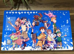 Almohadillas Anime Digimon Adventure Playmat, tapete para juegos de cartas coleccionables, tapete DTCG CCG, alfombrilla de escritorio para ratón, tapete para juegos TCG con zonas de tarjetas, bolsa gratis