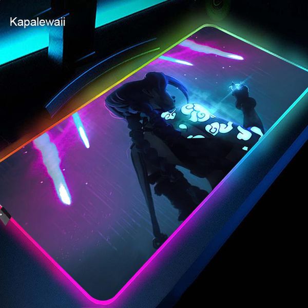 Almohadillas Arcane LED alfombrilla de ratón de ordenador LOL DOTA2 CSGO alfombrilla de ratón para juegos alfombrilla de ratón Gamer XXL alfombra PC escritorio Mat teclado Pad para PC portátil