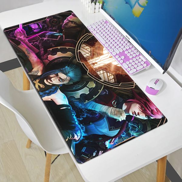 Pads Arcane Mouse Pad Animes Mat Mousepad Xxl 900x400 Tapetes Escritorio Xl Alfombra Deskmat Anime Computadora y Teclado de Oficina Deskpad Gaming