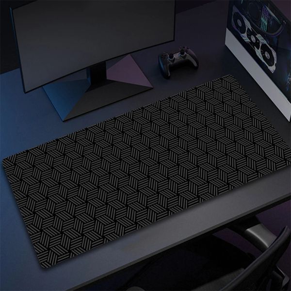 Tapis de souris de jeu d'art, ligne Simple, antidérapant, pour ordinateur de jeu, impression HD, grand tapis de souris, extension de bureau, ordinateur portable, Table XXL