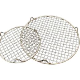 Pads bbq mesh ronde niet -stok baknet roestvrijstalen barbecue maas kookgereedschap barbecue rooster grill mat outdoor camping