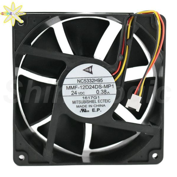 Almohadillas nuevas para Melco MMF12D24DSMP1 NC5332H95 24V DC 0.38A 12038 Ventilador de refrigeración de la frecuencia eléctrica de 120 mm