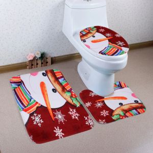 Pads Bath de Noël Mat WC Toilet de toilette Couvre de toilette Toilet Toilet Toilet Toilet Tapas Tapas Wc Mat Décoration CUVETTE COMMODE RAPIDE COMMODE