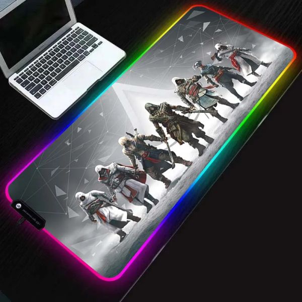 Alfombrillas para ordenador Xxl, alfombrilla para ratón, accesorios para juegos, Assassines Creed, alfombrilla para teclado de jugador, alfombrilla para ratón Rgb, alfombrillas de oficina, alfombra grande