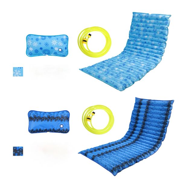 Almohadillas de almohada de hielo fresco relleno de agua almohadilla de hielo paquetes fríos de verano con tubería de agua para acampar de verano caliente alfombra fría