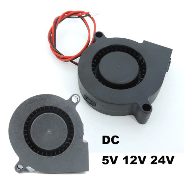 Tampons de refroidissement DC DC 5V 12V 24V 5015 BLOWER RADIAL TURBO 50x15 mm ACCESSOIRES IMPRIMANTE 3D 50 mm Broussin 5 cm Félière de refroidissement H2