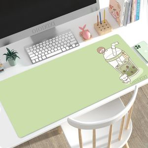 Tapis de souris mignon Anime Matcha vert Gaming XL grand HD personnalisé tapis de souris XXL tapis de bureau doux bureau en caoutchouc naturel tapis de souris pour ordinateur portable