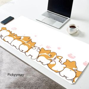 Pads Schattige Hond Kawaii Muismat Toetsenbord Grote Gamer Computeraccessoires Mause Pad Kantoor Pc Tafeltapijt Bureaumat Teclado Mausepad