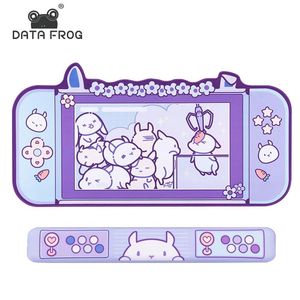 Pads DATA FROG Grand tapis de souris kawaii piège à souris Gamer rose dessin animé clavier tapis de bureau 80*40 cm tapis repose-poignet jeu Pad accessoires