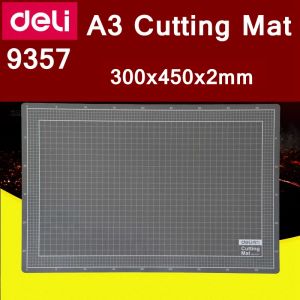 Pads Deli 9357 A3 Mat de corte de papel PVC Selfhealing Cutting Mat Placa 300x450x2mm