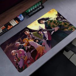 Tapis de souris de jeu Demon Slayer 900x400, tapis de bureau, accessoires de configuration de jeu, tapis de souris de Gamer 900x400, clavier étendu