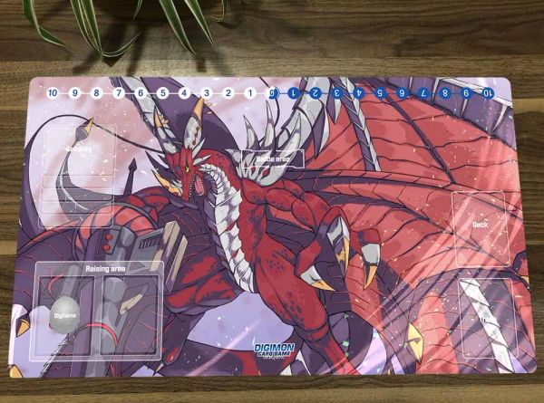 Pads Digimon Duel Playmat Examon X Tarjeta de intercambio Mat de juego DTCG CCG CABER RABE MAUSE Pad, almohadilla para almohadillas de juego de juego de juego