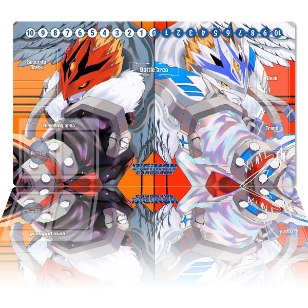 Tapis de jeu Digimon Beelzemon DTCG CCG, tapis de jeu de cartes à collectionner, tapis de souris Anime, tapis de bureau en caoutchouc, accessoires de jeu, sac de Zones